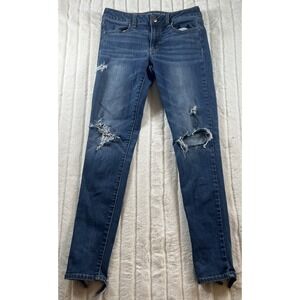 American‎ Eagle The Dream Jean Size 6 Jegging Distressed Hippie Pants 28x29